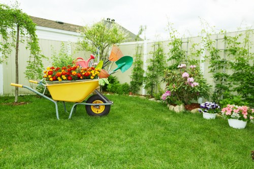 Low-carbon van used for sustainable garden services